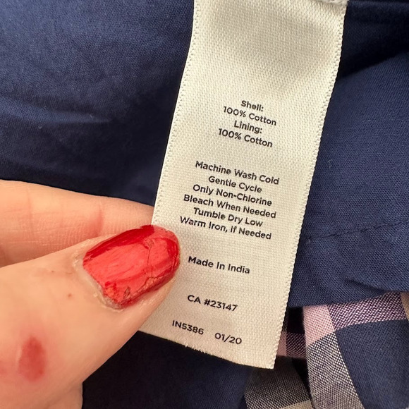 Talbots Dress 14W Rainbow Gingham Sleeveless Preppy Midi Cotton Retro Fit Flare - Picture 7 of 8